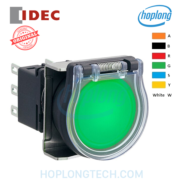 LBW6GL-A1T24G IDEC - Phi 26 - Xanh lá - Nhấn giữ - 2NO+2NC