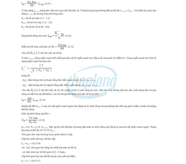 Bảo vệ quá dòng có thời gian