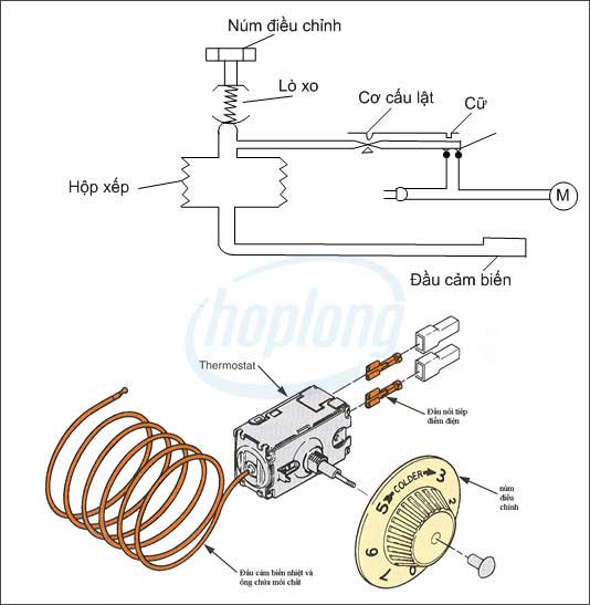 Cấu tạo của Rơ le nhiệt