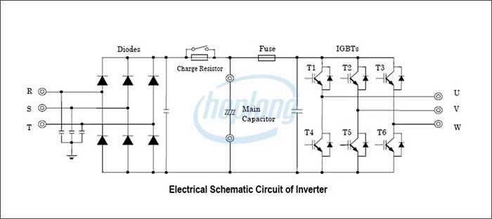 Sơ đồ nguyên lý mạch động lực biến tần Fuji Electric