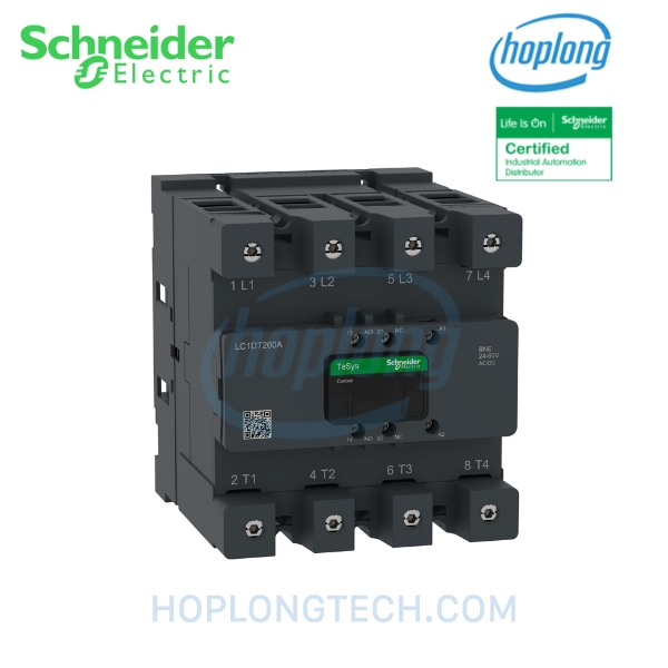 Contactor LC1DT200ABNE Schneider thực hiện đóng cắt chính xác