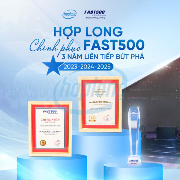 Hợp Long liên tục được vinh danh trong các bảng xếp hạng uy tín như VNR500 và FAST500.