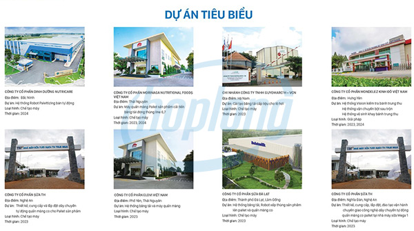 Một số dự án robot công tác và khách hàng tiêu biểu của Hợp Long.