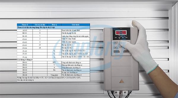 Cài đặt thông số cho biến tần chạy 2 cấp và đa tốc độ.