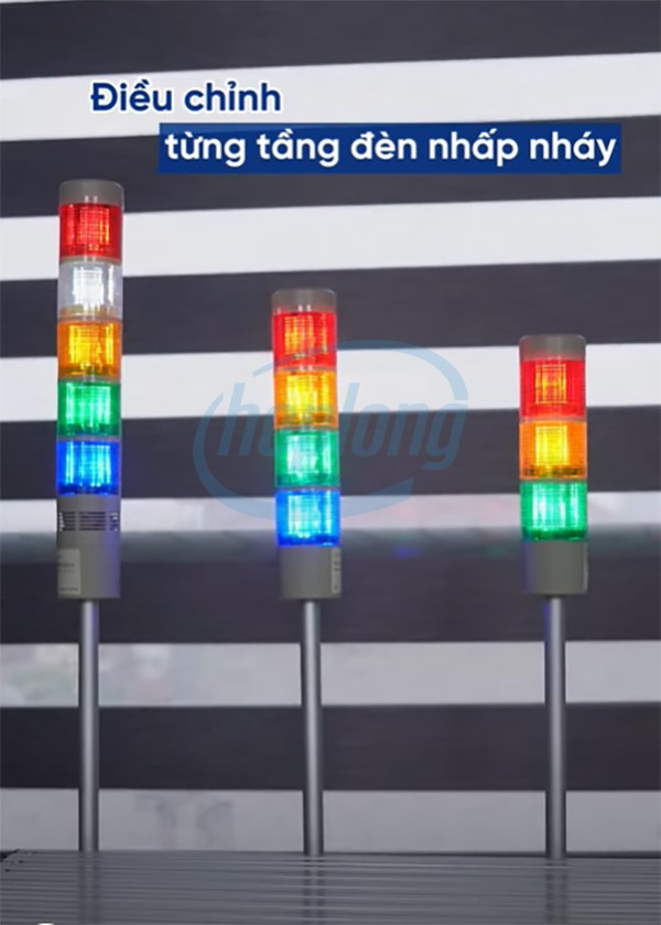 Đèn tháp GIGA Electric có khả năng điều chỉnh chế độ sáng của từng tầng đèn một cách linh hoạt.